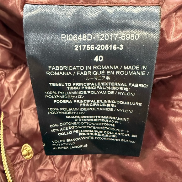 Herno- Claudia Shorter Fitted Jacket- wine color Size 40 - Picture 6 of 8